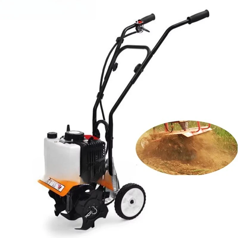 Rotary Hoe Tine Tiller Cultivator Pro Machine For Soil Loosening Equipment 1E44F-5 52cc 1900W Mini tiller Garden Cultivator