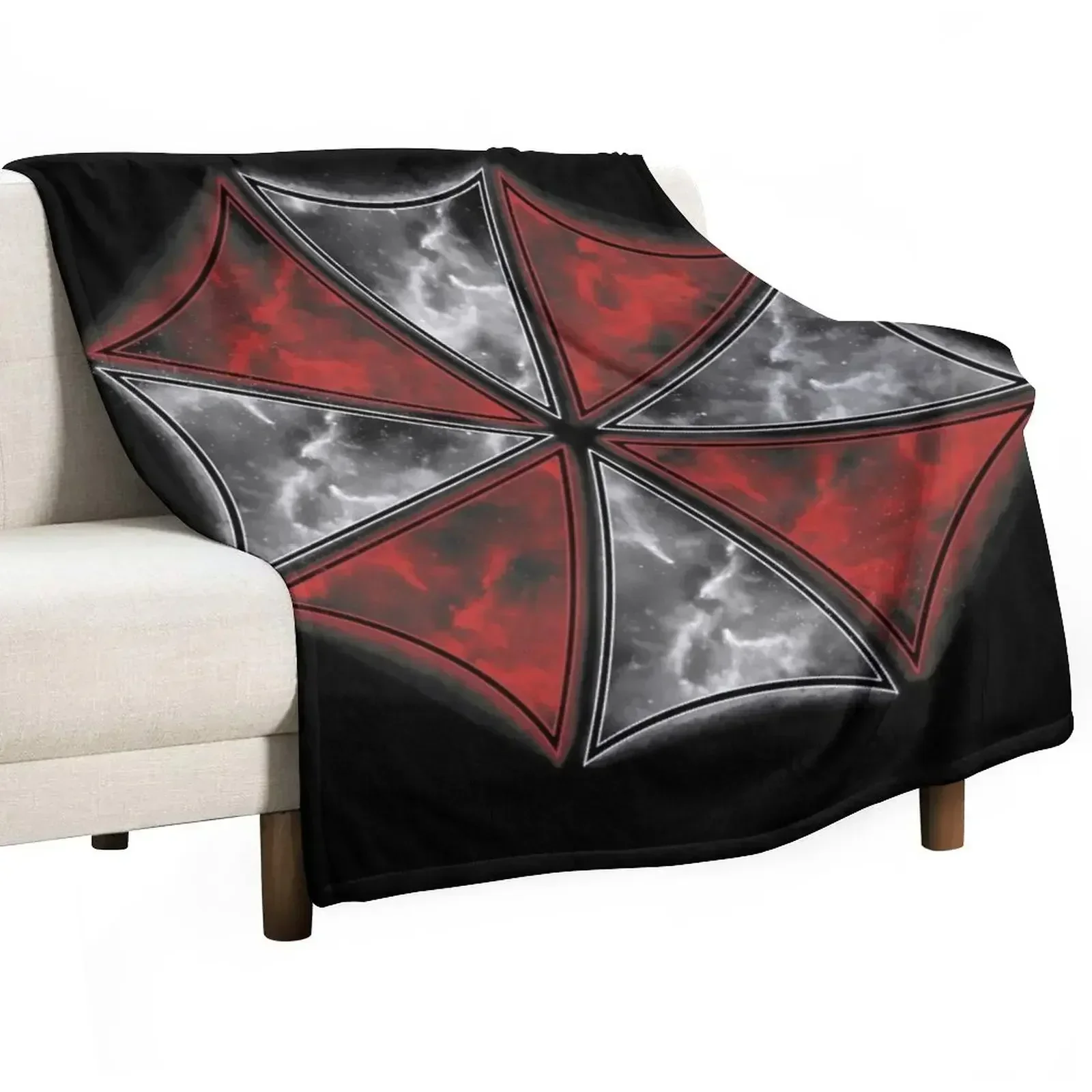 

Smoke Umbrella Throw Blanket Multi Use Warm Blanket for Living Room Bedroom