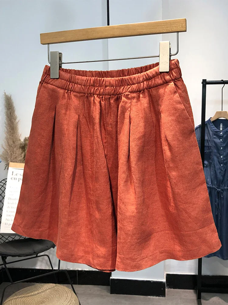カジュアルなコットンリネンワイドレッグパンツスカートハイウエストort orts女性用アーティスティック通勤ファション薄手素材夏...
