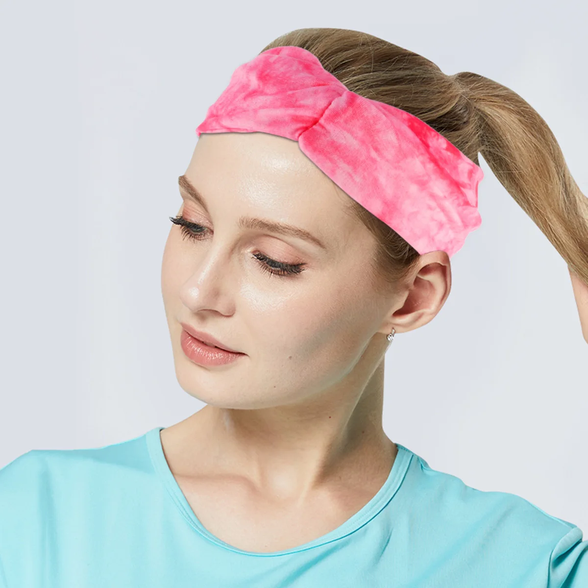 

HAPINARY Stretchy Sweat Absorbing Headband for Women Fitness Running Sport Headwear Fashionable Wide Band Athletic Accessory
