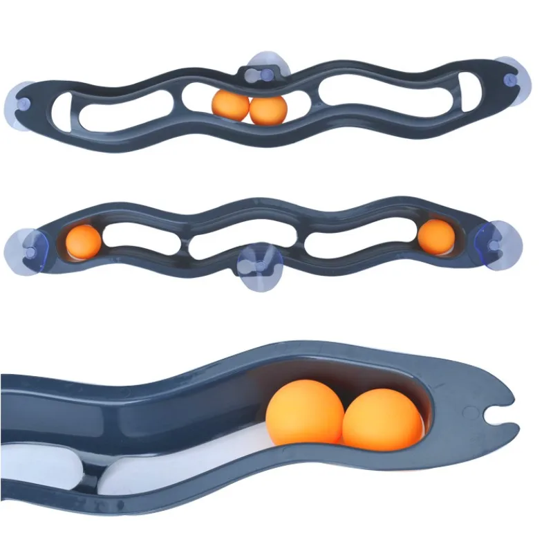 بينغ بونغ الكرة الجديدة إغاظة القط ألعاب تعليمية الحيوانات الأليفة التفاعلية القط لعبة المسار نافذة شفط كأس لعبة الكرة القط خدش البلاستيك