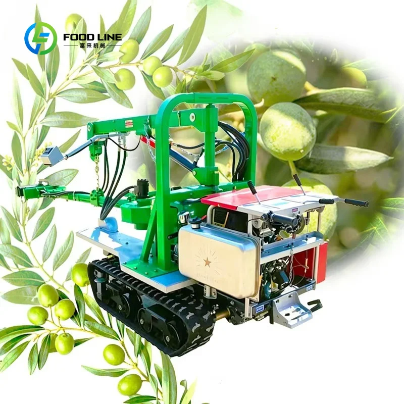 Customized High Productivity Mini Crawler Vibration Fruit Shaker Olive Harvesting Machine for Backyard Garden