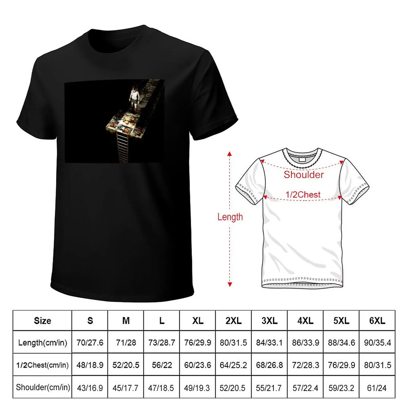 Silent Hill 3 Cheryl (Heather) Mason's ladder to hell T-Shirt Large Size Soft Cotton T-Shirt view 2