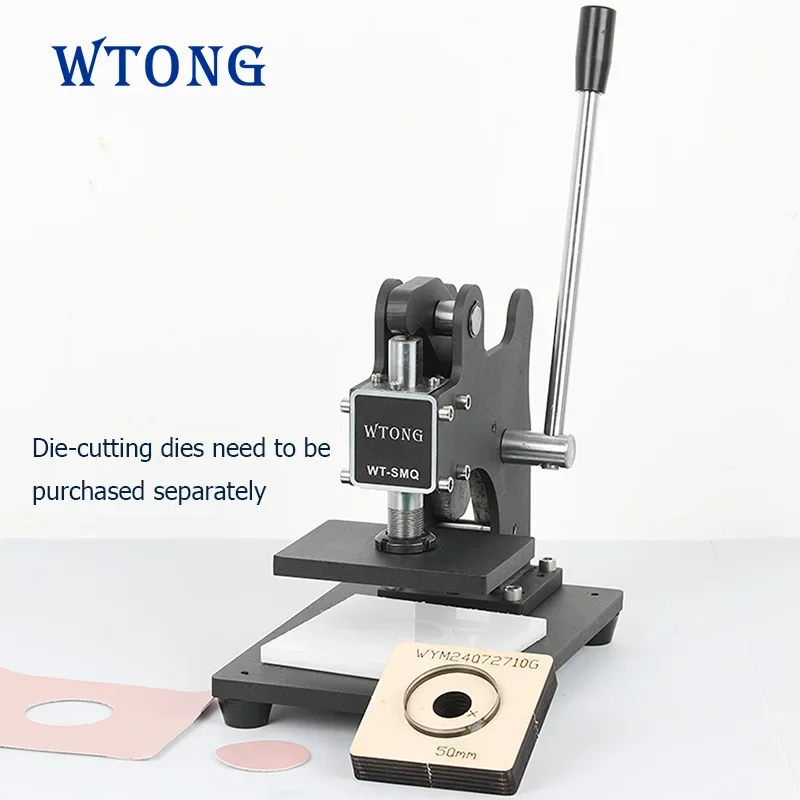 WTONG WT-SMQ Manul Die Cutting Machine for Leather Craft Paper DIY Tool with  Die Cutting Machines for Business