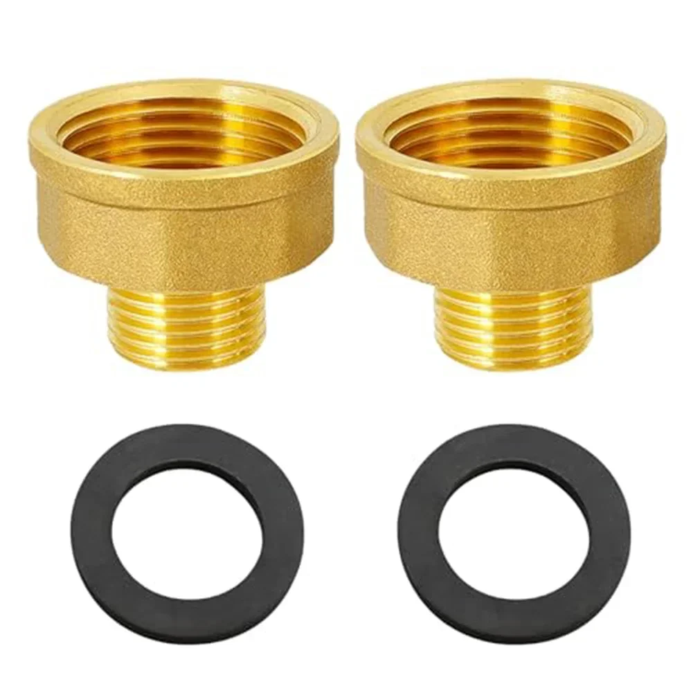 

2Pcs Brass Hex Bushing Reducing Connector 1 Inch Female X 1/2 Inch Male Thread Industrial Pipe Connecting And Converting