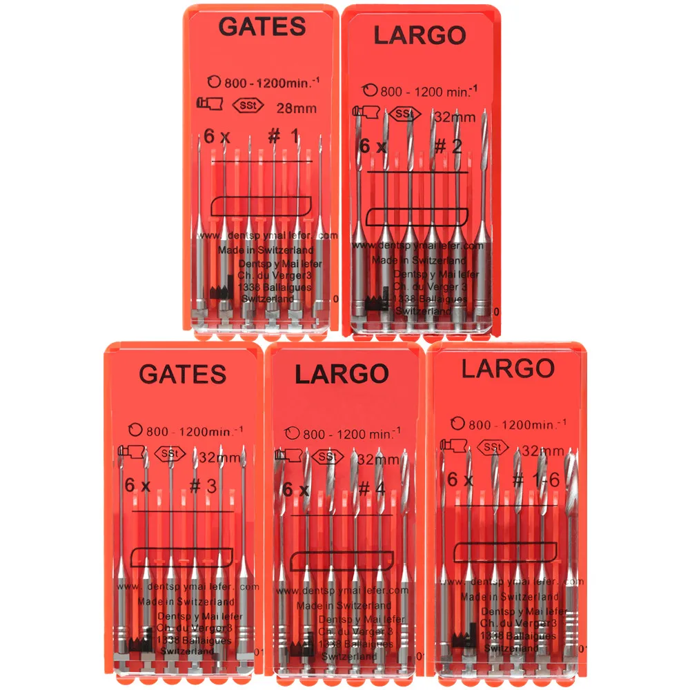 28/32mm #1-6 Gates Drills Grit Glidden Peeso Reamers Rotary Paste Carriers Engine Dental Endo Root Canal Files Tools