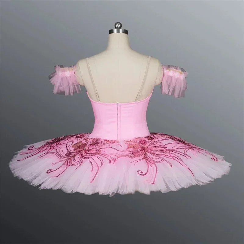 Azul real pássaro grad profissional ballet tutu competição saia feminina rosa clássico traje vestido para meninas