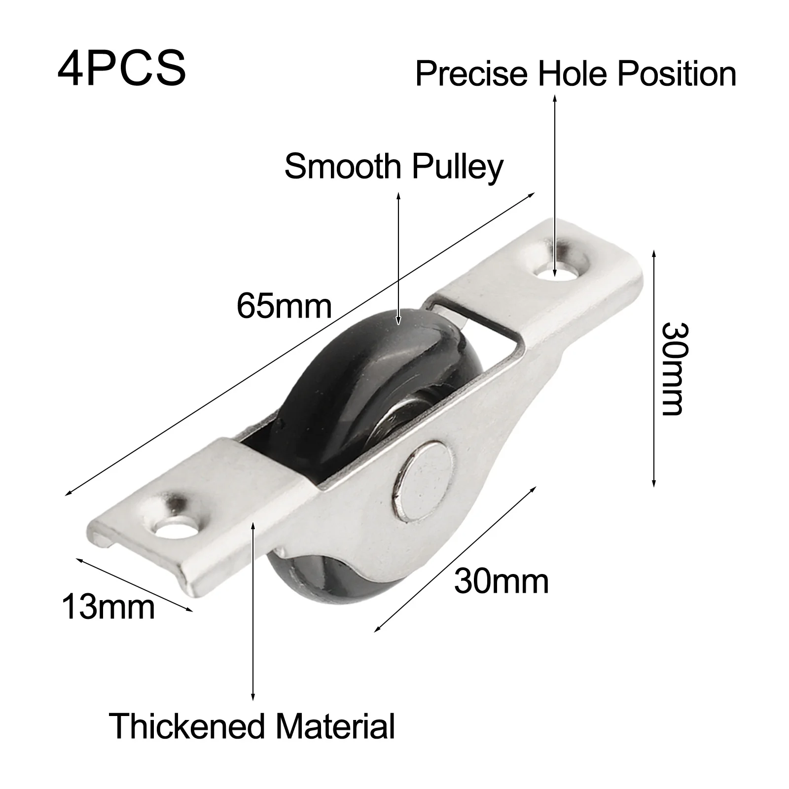 4 Pcs Sliding Door Roller Cabinet Doors Wheels Nylon Runners Wardrobe Furniture Hardware Window Sliding Pulley Door Roller