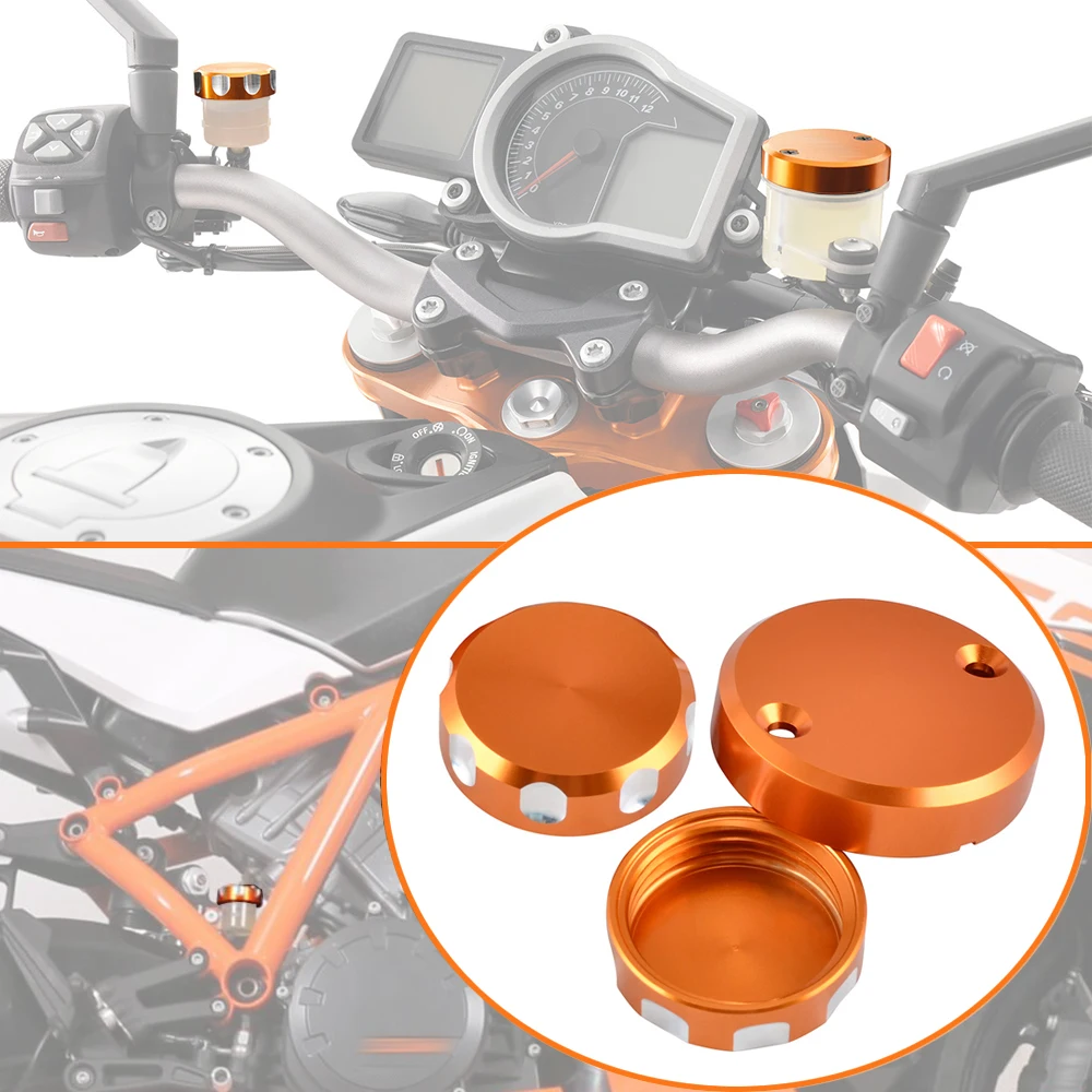 Cubiertas de tapa de depósito de líquido de embrague de freno de motocicleta para KTM 1290 Super Duke R/GT 2014-2024 1190 RC8R 09-15 1190 RC8 08-10