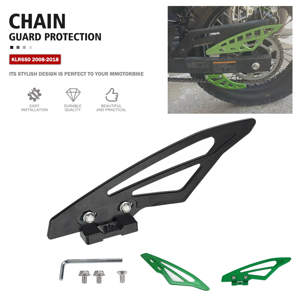 

Motorcycle Chain Guide Chain Guard Protection Cover For Kawasaki KLR650 2008-2018 2009 2010 2011 2012 2013 2014 2015 2016 2017