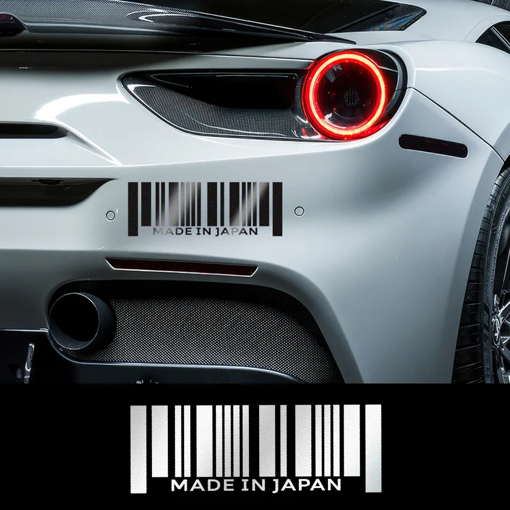Made in Japan Barcode Car Sticker Creative Motorcycle Vinyl Decals For Toyota Honda Nissan Mazda Subaru Suzuki Mitsubishi Lexus