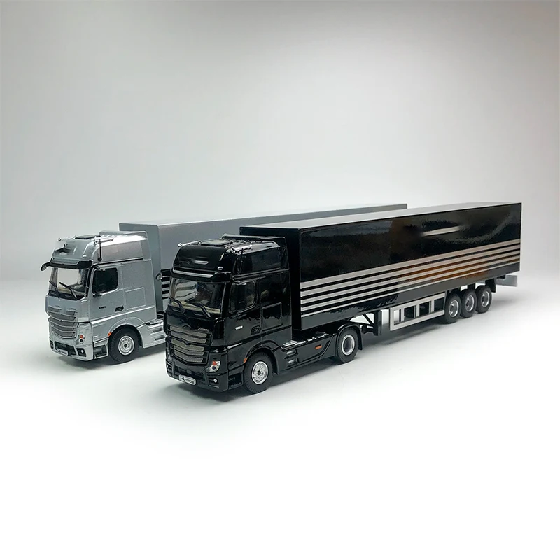 Diecast 1:64 Scale Simulation Alloy Actros Container Truck Large Truck Model Collection Display Scene Decoration Gift Souvenir