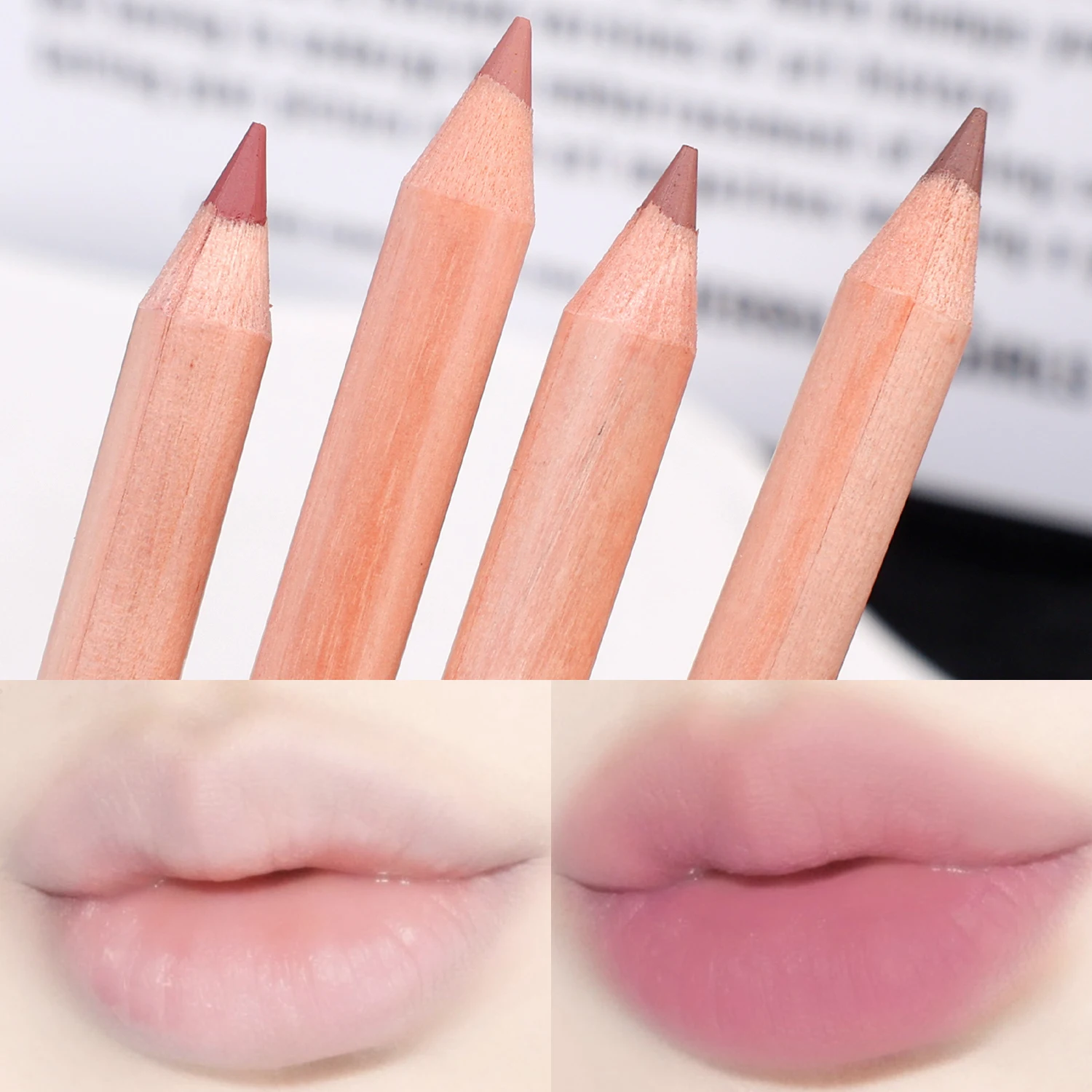 Matte Lipliner Pencil Waterproof Outline The Lips Contour Lipstick Long Lasting Natural Nude Brown Pink Lip Liner Korean Makeup