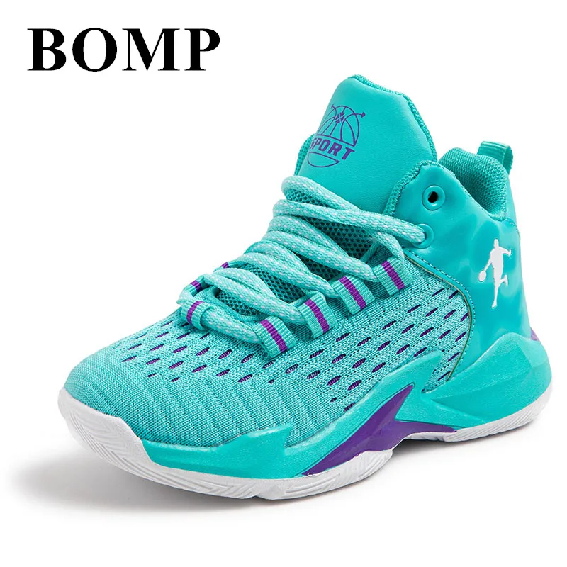 

Spring Fashion Kids Basketball Shoes Mesh Breathable Basketball Sneakers Boys Comfortable High Top Basket Trainer Shoes Children