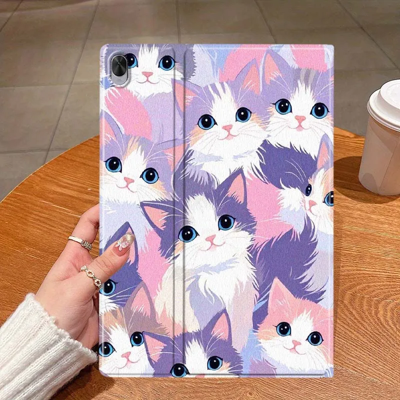 Kitten flowers colorful For Huawei MatePad 5 10 11 13 3 X9a X8a V7 6 11.5 13.3 Tablet Protective Case