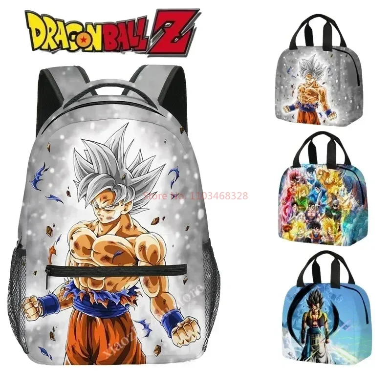 

Dragon Ball Z Anime Figure New Backpack Cartoon Super Saiyan Goku Student Bag Figure Teenagers Boys Toys Gifts Lunch Box Bag