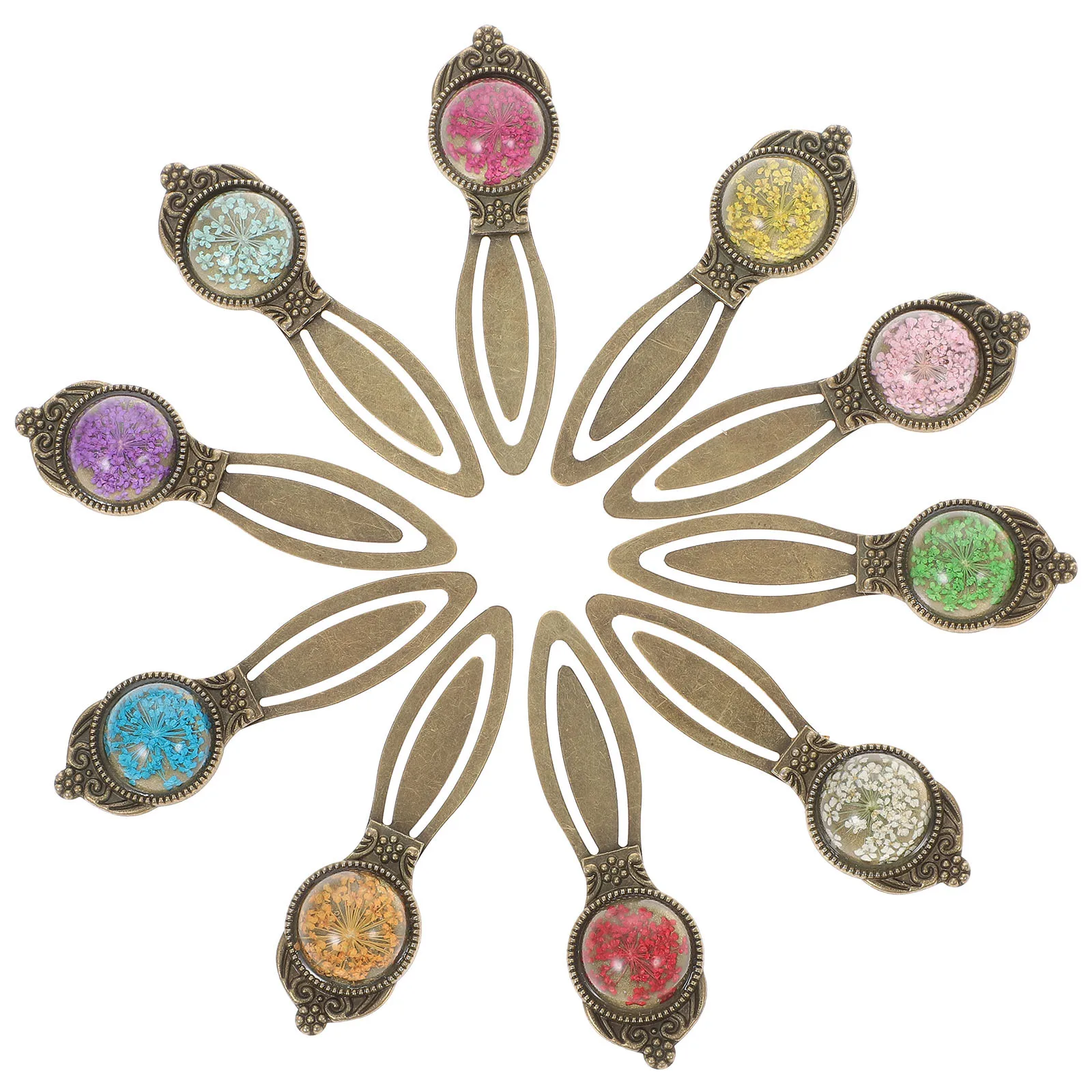 10 قطع من الإشارات المرجعية المعدنية الإبداعية المميزة بتصميم البومة حامل كتب للطلاب والكتاب والقراء واللوازم المدرسية #5