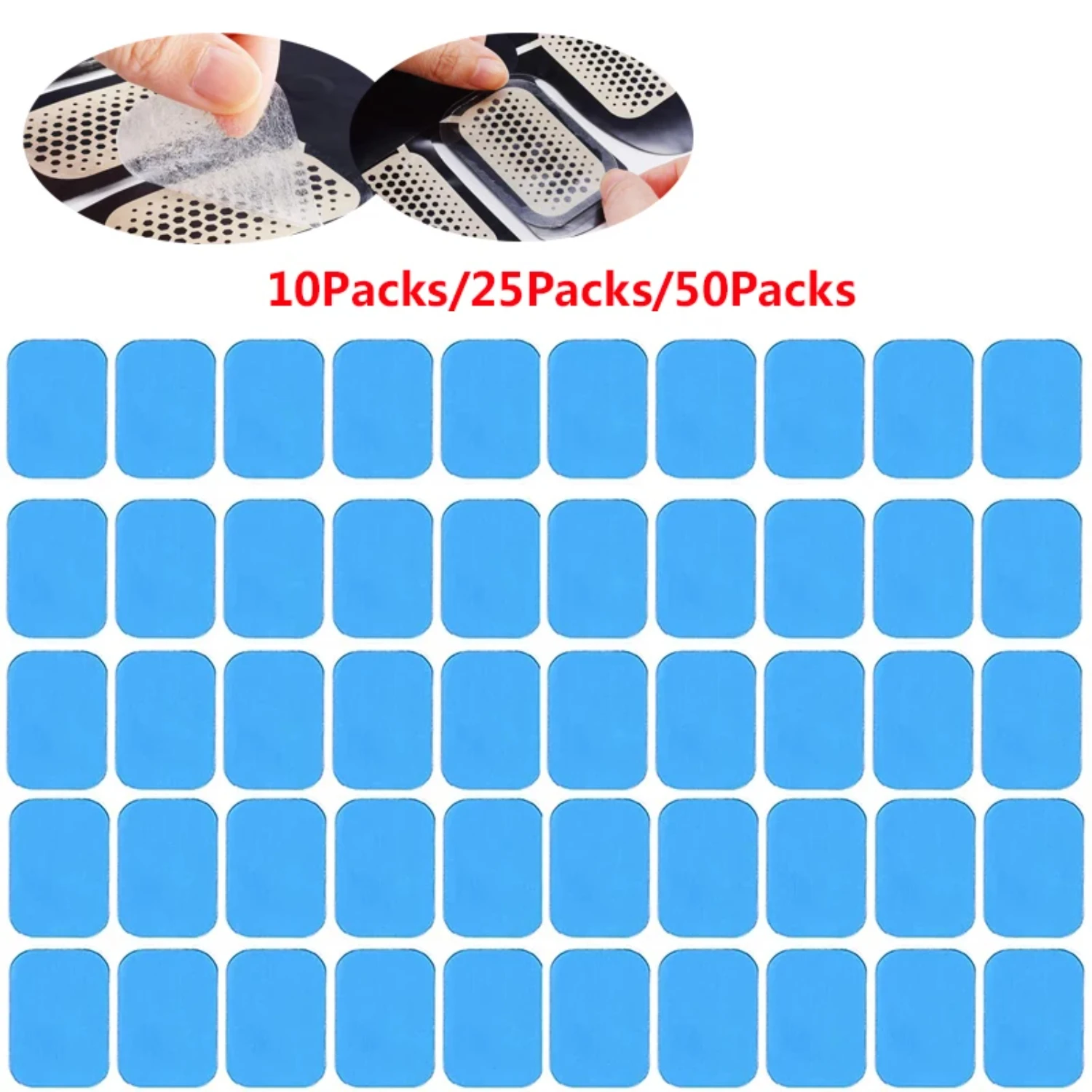 

100Pcs Abs Stimulator Gel Pads Replacement Gel Stickers Hydrogel EMS Muscle Training Massager ABS Abdominal Trainer