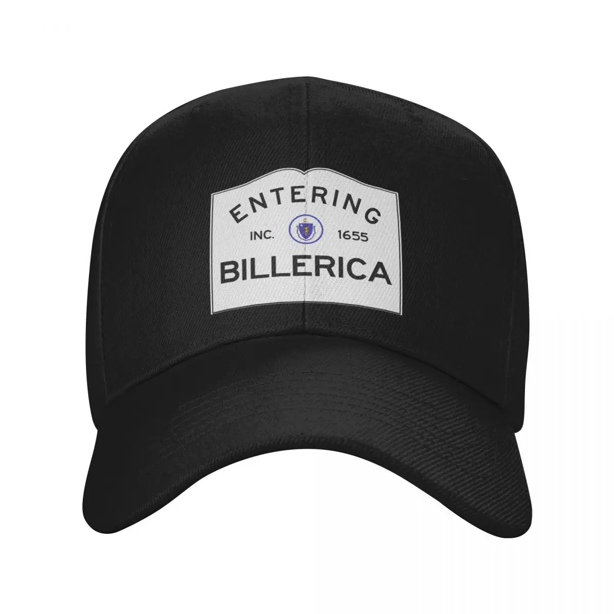 Entering Billerica Massachusetts - Commonwealth of Massachusetts Road Sign Baseball Cap Cosplay birthday Girl Men's