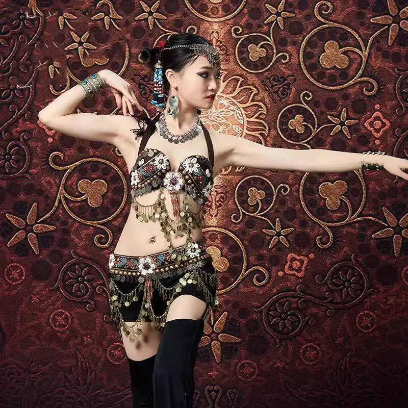TRIBAL Princess เครื่องแต่งกาย Belly Dance เสื้อผ้าสไตล์เซ็กซี่ชุด 2023 ฤดูร้อนใหม่ Exotic Dance เครื่องแต่งกาย