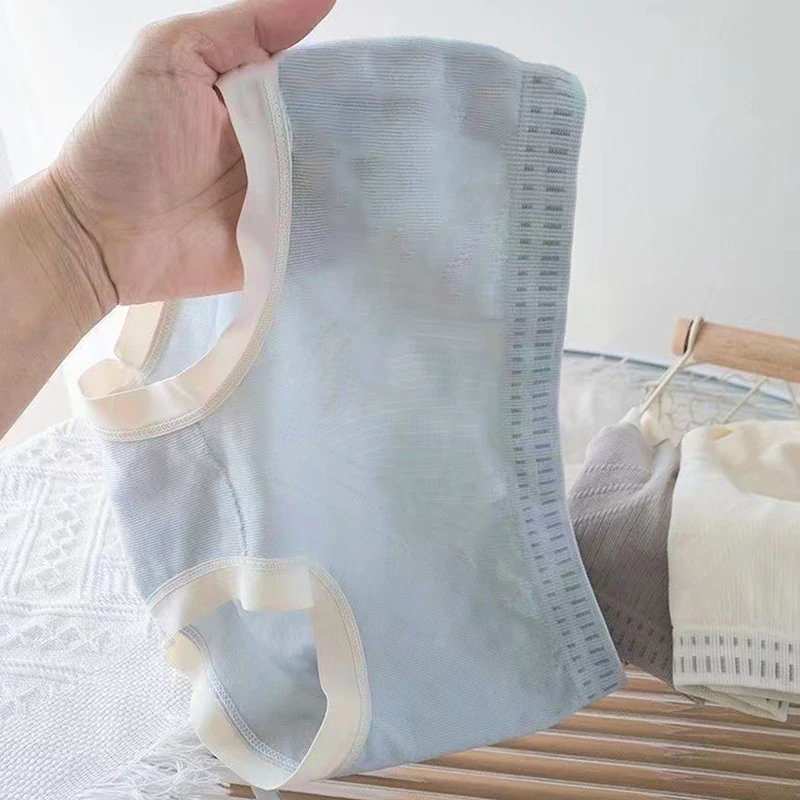 Intimo senza cuciture a vita media semplice tinta unita per donna Slip da donna comodi e traspiranti carini