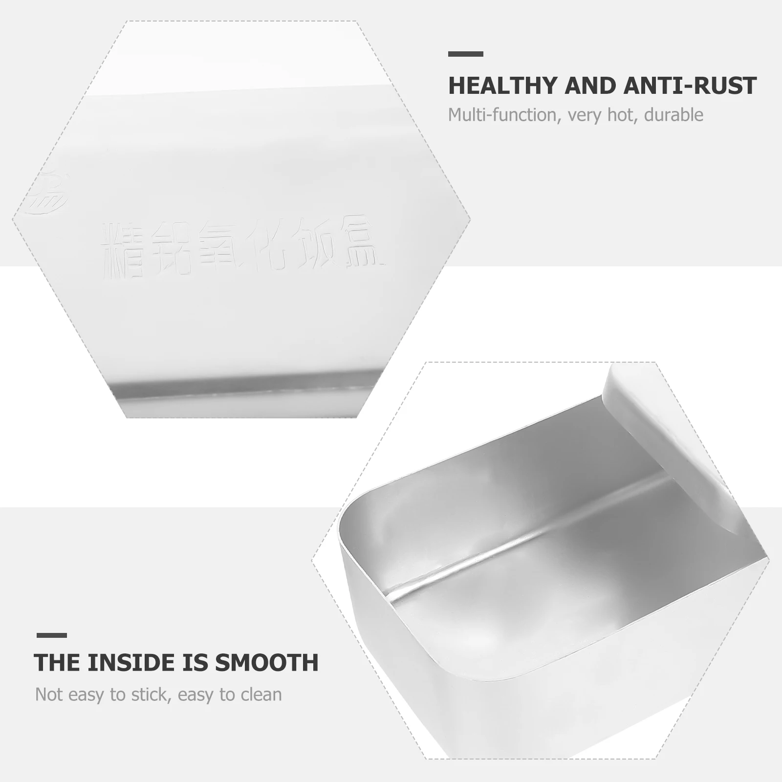 

1 pc Thickened Aluminum Lunch Box Rustproof For Camping Hiking Outdoor Bento Case Portable Food Container