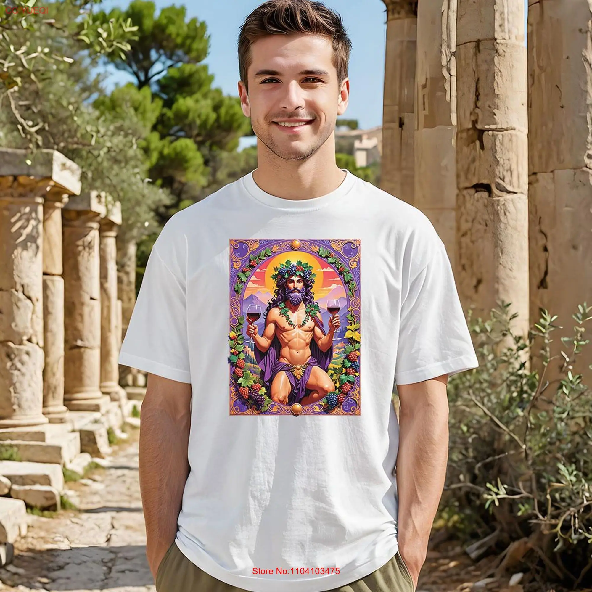 Dionysus Greek God of fertility and wine T Shirt long or short sleeves