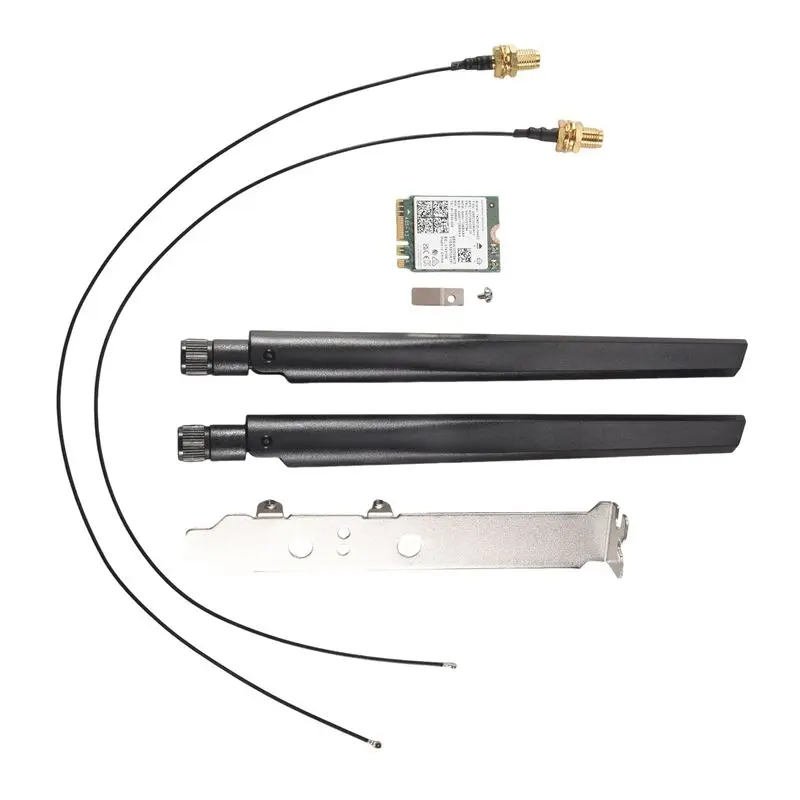 A53M-Wifi 6E Desktop Kit For AX210 Bluetooth 5.2 Wifi Card 802.11Ax 2.4Ghz/5Ghz AX210NGW Wi-Fi 6 Adapter With Antenna