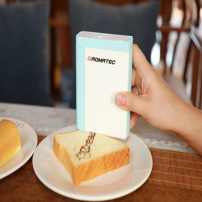 Stampante a colori Mini stampante portatile a colori mobile Inchiostro commestibile Stampa alimentare Stampa a getto d'inchiostro manuale