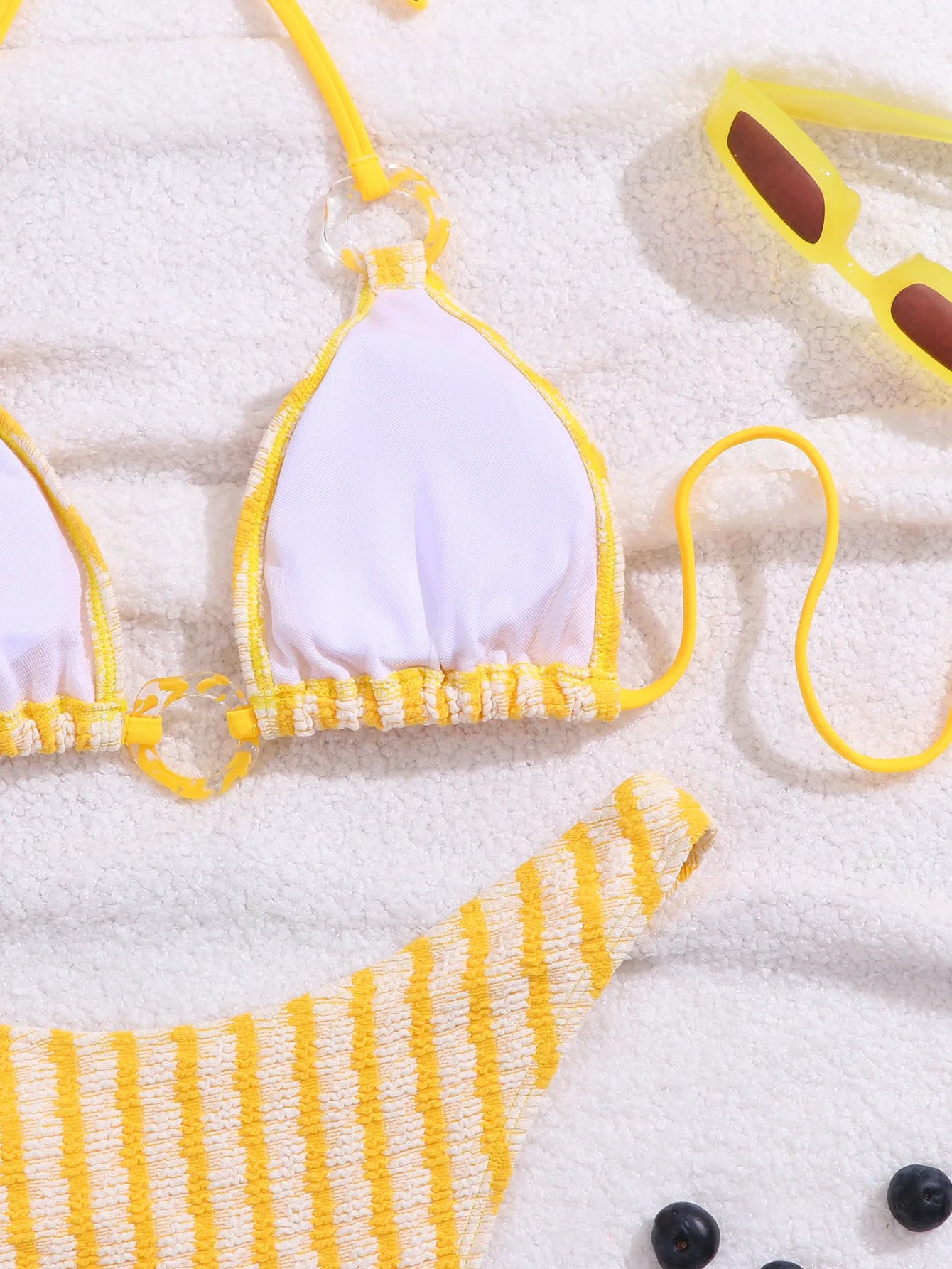 Sexy listrado anel biquínis define três peças com capa saia tanga maiô praia wear maiôs tankini biquini