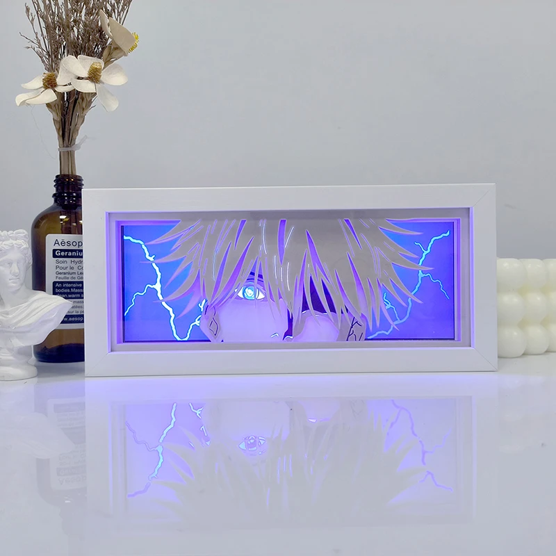 Anime series paper-cut light color version Adjustable Brightness Ambiance night light Tabletop decoration Remote control