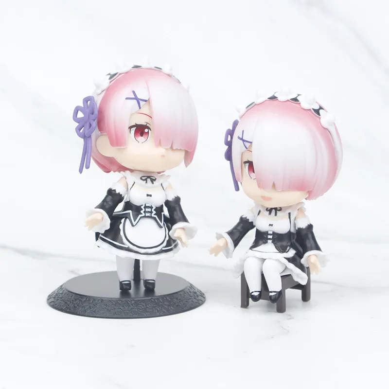 Personajes Populares en Venta, Juego de 6 Piezas, Figuras de Ram, Rem y Emilia, Lindas Figuras de Chicas, Regalo para las Fiestas