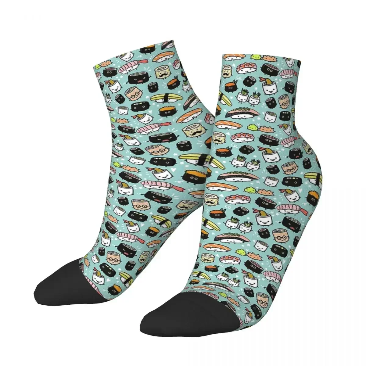 

Cute Sushi Pattern Kawaii Sushi Characters Socks Harajuku Super Soft Stockings All Season Socks Accessories for Unisex Gifts