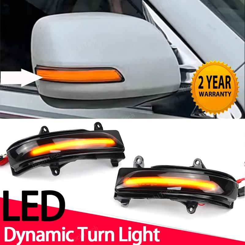 Smoked LED Dynamic Turn Signal Light Side Mirror Flashing for Toyota Land Cruiser Prado GRJ150 TRJ150 KDJ150 GDJ150 LJ150 URJ200