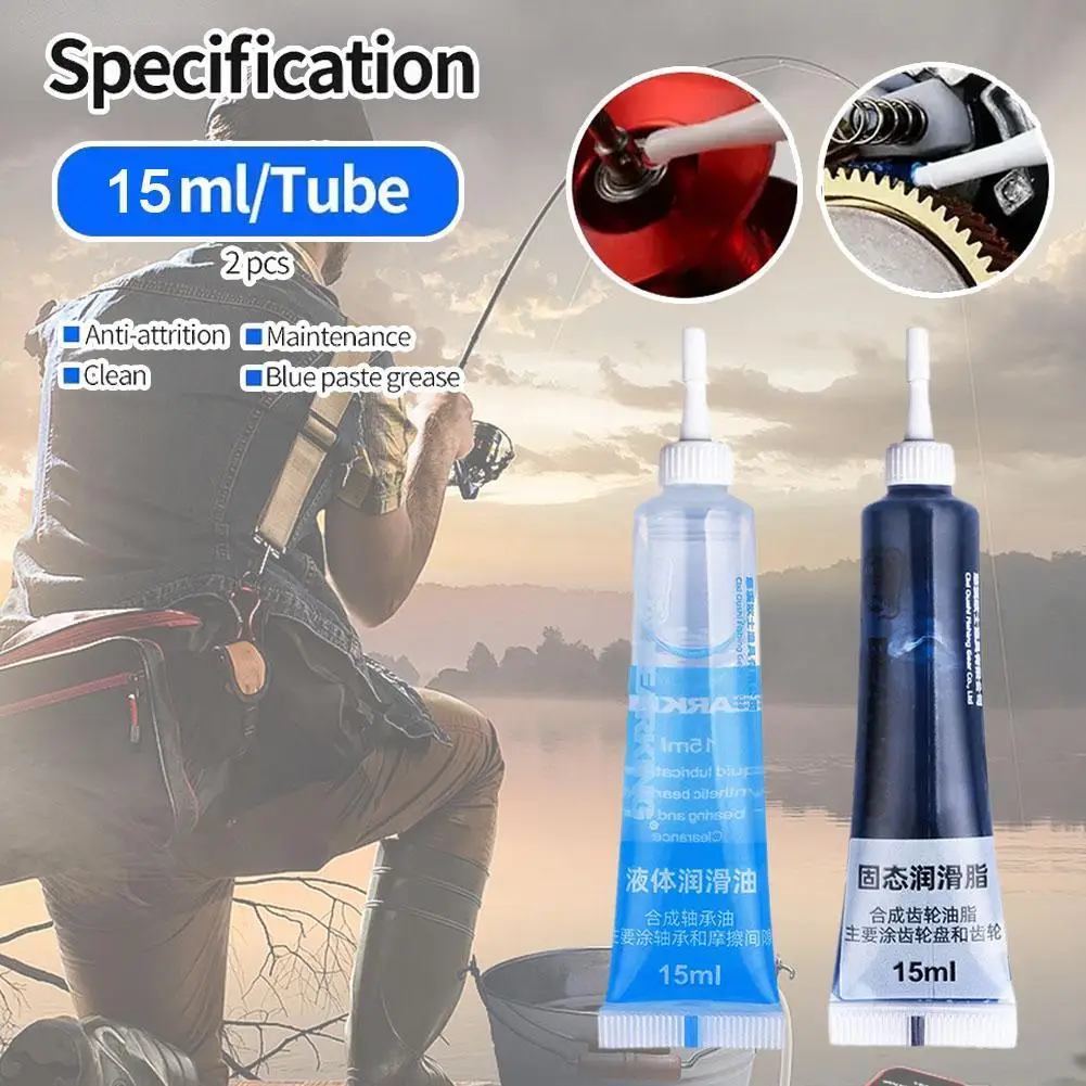 1set Maintenance Oil For Fishing Reel Grease Bearing Lubricant Oil Gear Protective Grease Maintenance Tool