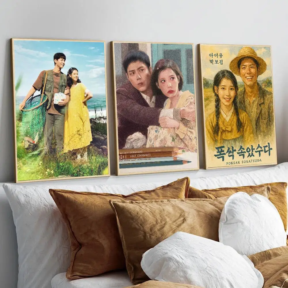 حار Kdrama عندما تعطيك الحياة اليوسفي المشارك ذاتية اللصق الفن ورق مقاوم للماء ملصق مقهى بار غرفة جدار ديكور