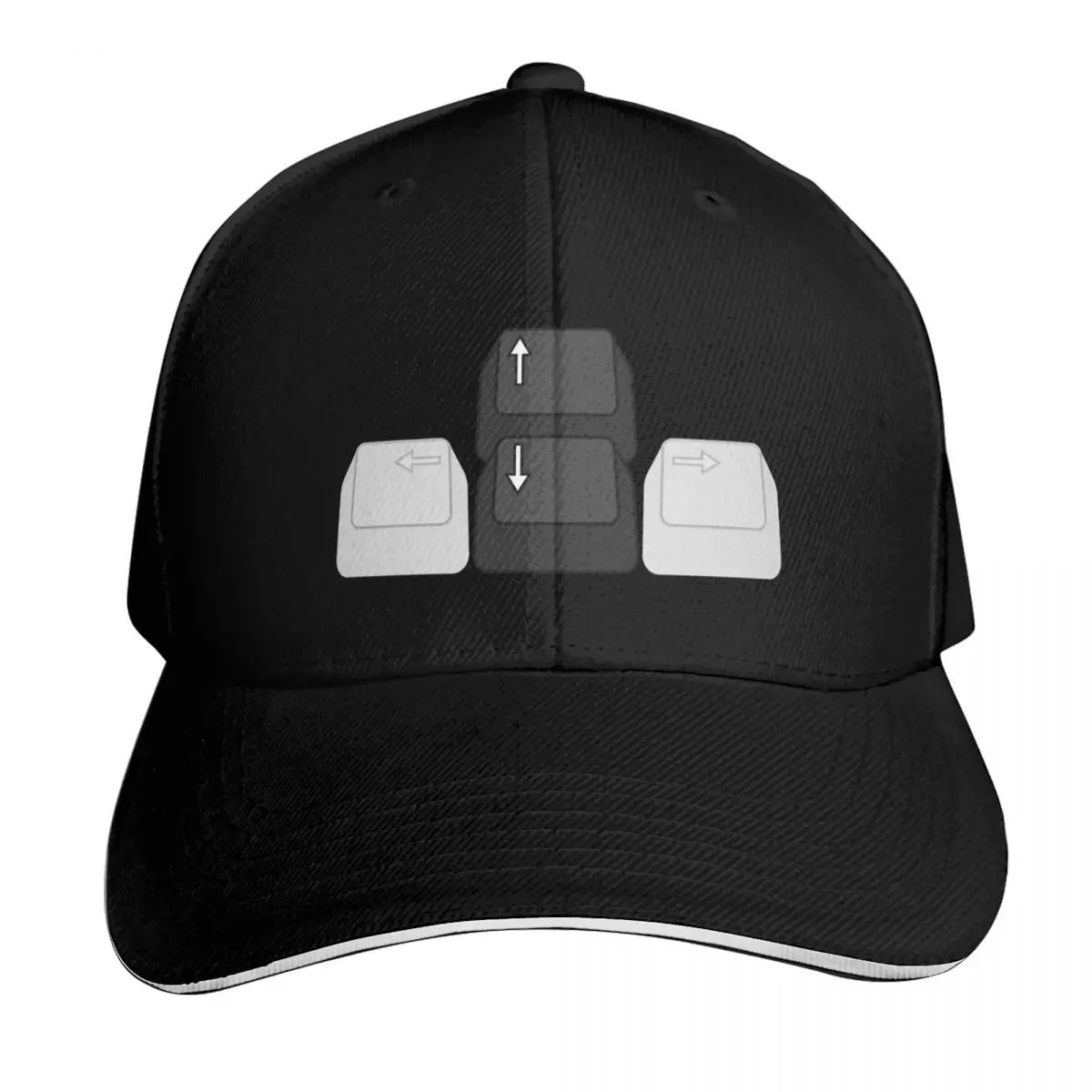 Arrow Keys Baseball Cap Contrast Two Tone Brim Snapback Flat Bill Strapback Dad Hat