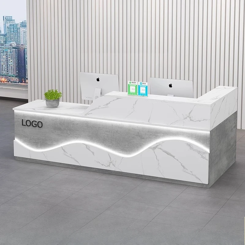 مكاتب الاستقبال الحديثة العرض متجر بار الجمال الفاخرة التنفيذي مطعم مكاتب الاستقبال تصميم Mostrador الأثاث العصري #2