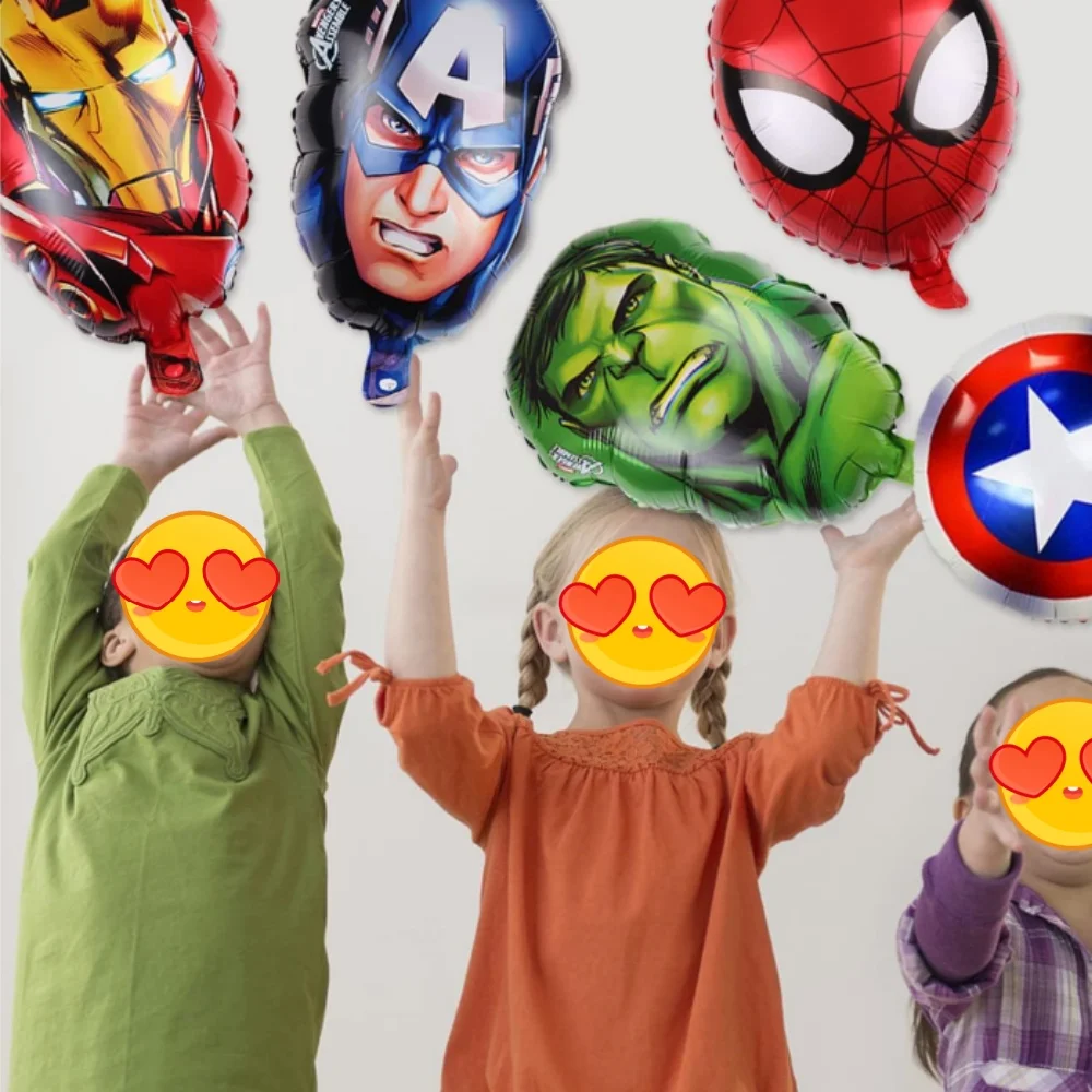 5Pcs/Set Avengers Balloons Cartoon Superhreoes Foil Balloon Baby Shower Birthday Party Decorations Kids Classic Toys Air Gift