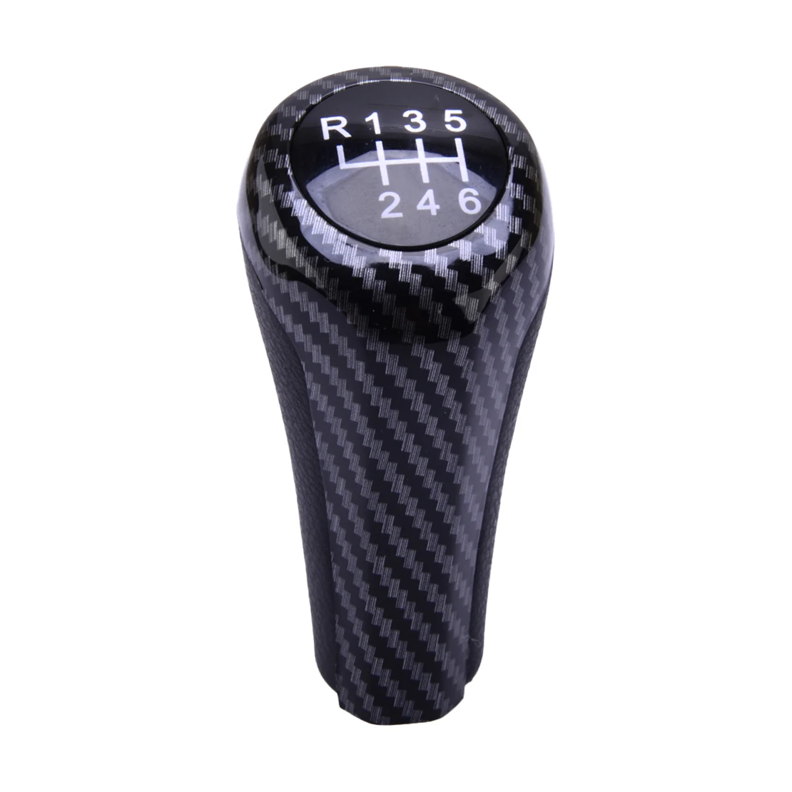 Carbon Fiber Style 6 Speed Manual Gear Shift Shifter Knob 25117566267 Fit for BMW 1 3 5 6 Series X1 X3 X5 E30 E32 E34 E36 E38