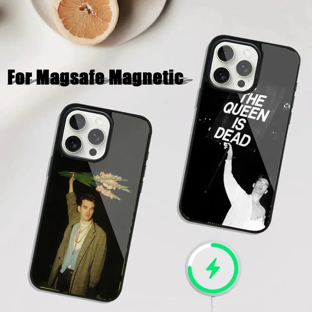 The S-Smiths Queen Is Dead Phone Case For iPhone 16,15,14,13,12,11,Plus,Pro,Max Mini Magsafe Magnetic Wireless Charging