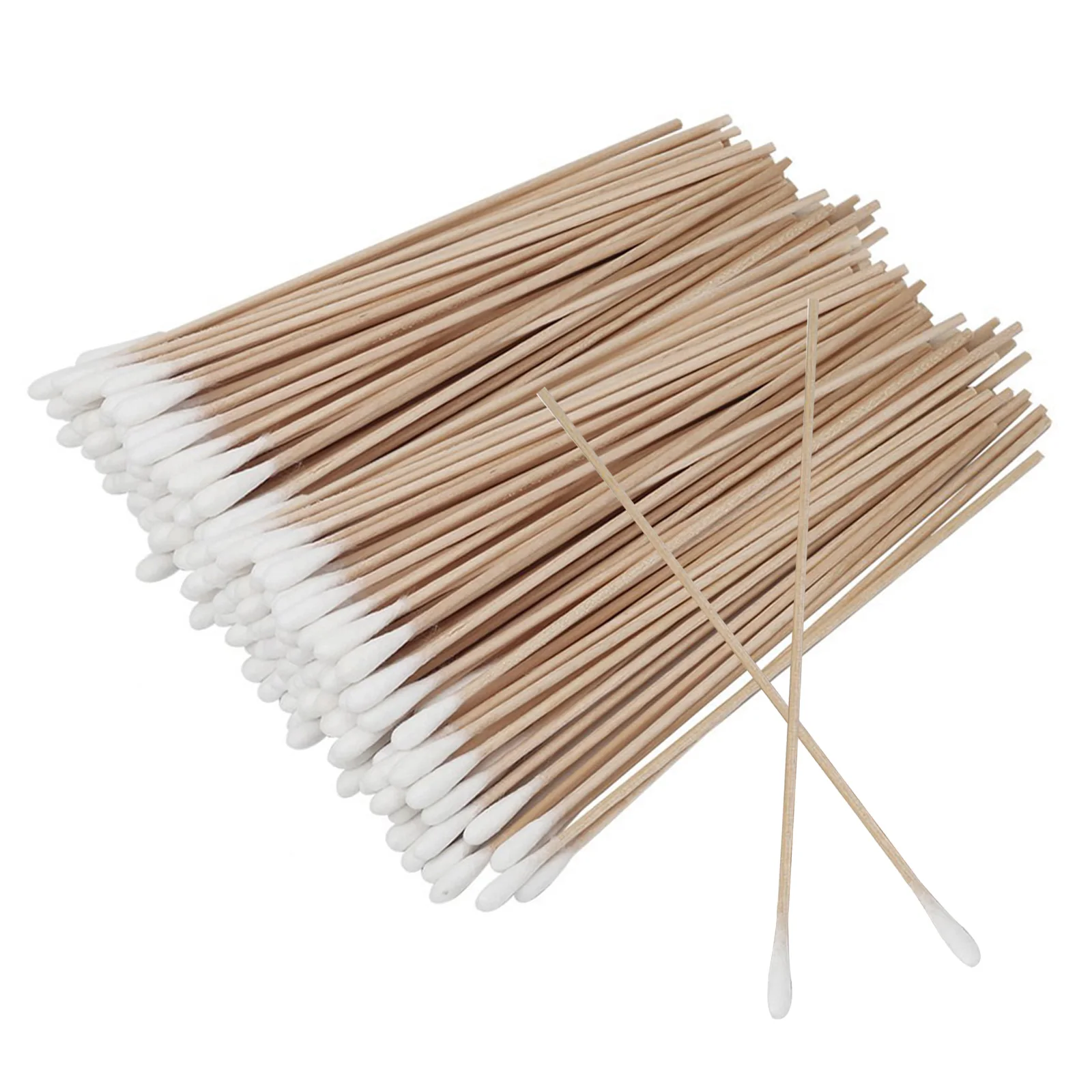 

500pcs 15Cm Long Handle Cotton Swabs Hygienic Wooden Stick Single Head Multi-Purpose Boxed Cotton Stick For Cleaning Precision