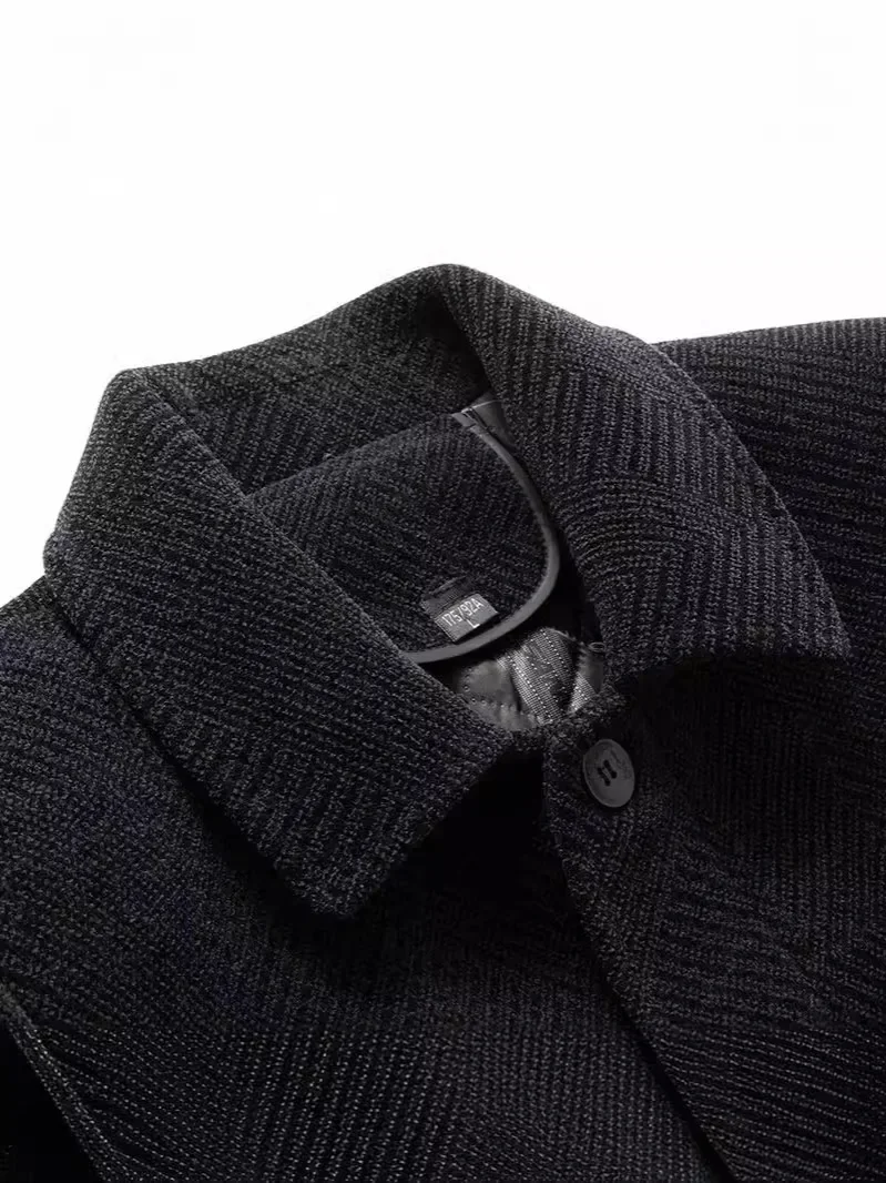 Gabardinas de lana informales de negocios para hombre, chaquetas de Cachemira cálidas de lana para invierno, chaquetas, trajes, abrigos, abrigos, talla 5XL