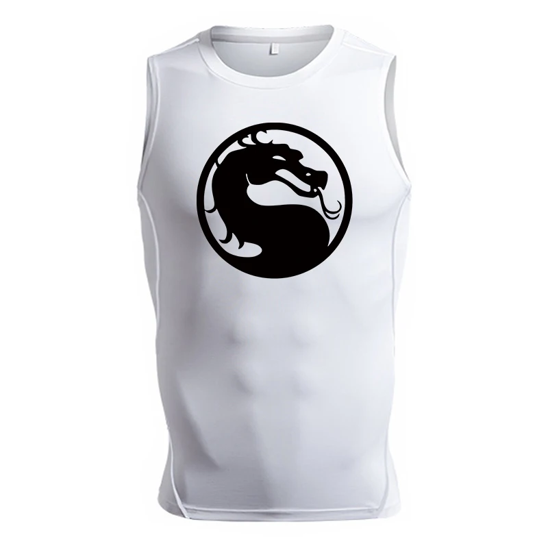 Ärmelloses Kompressionsshirt mit Totenkopf-Flügel-Print für Herren, sportliche, schnell trocknende Tanktops, Fitness-Workout-Lauf-Baselayers, Unterhemden – Detail 24