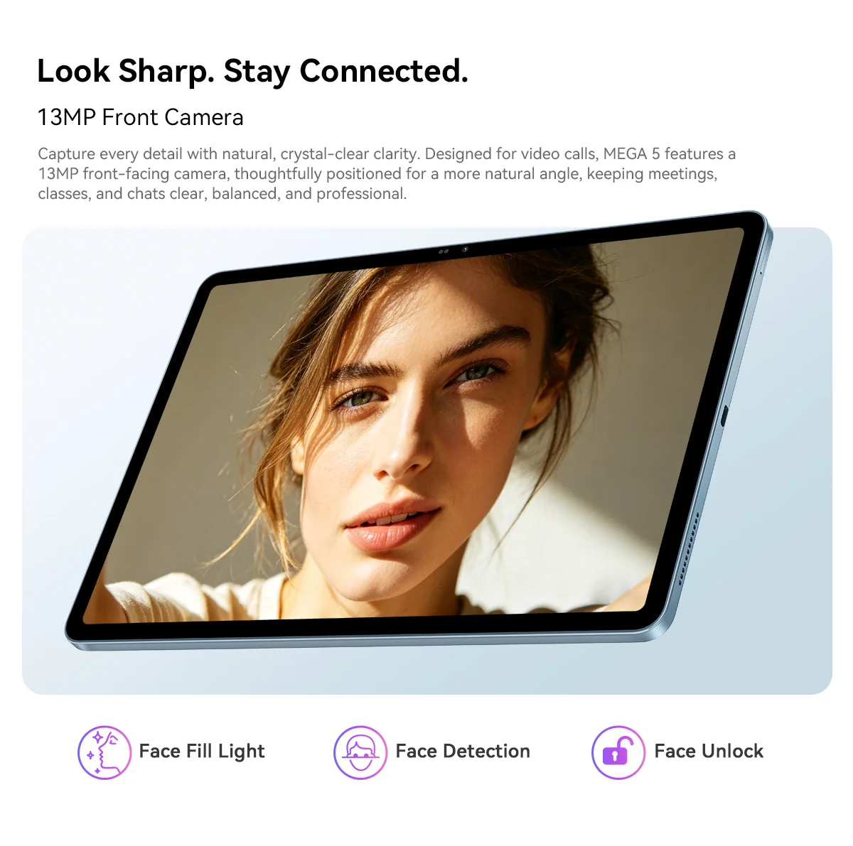Blackview Mega 5 Tablet Pc, 24Gb(8+16) Ram 256Gb Rom, 12.2" 2.4K Ultra‑Clear Ips 120Hz, Tüv Süd Low Blue Light, Dokeos_P 5.0 Android 16, 10000Mah 55W, Wi‑Fi 6, Dual 2W Box Speakers, 1080P Widevine L1 for Netflix Disney+ Prime Video