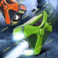 12000mAh Hand Crank Solar Power Radio Portable AM/FM/NOAA Weather Radio with LED Flashlight Power Bank Outdoor Emergency Radio