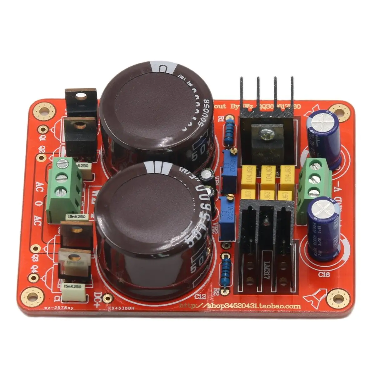 

WZ-4 LM317/LM337 прецизионная регулируемая плата источника питания +/-линейный блок питания с двойным выходом