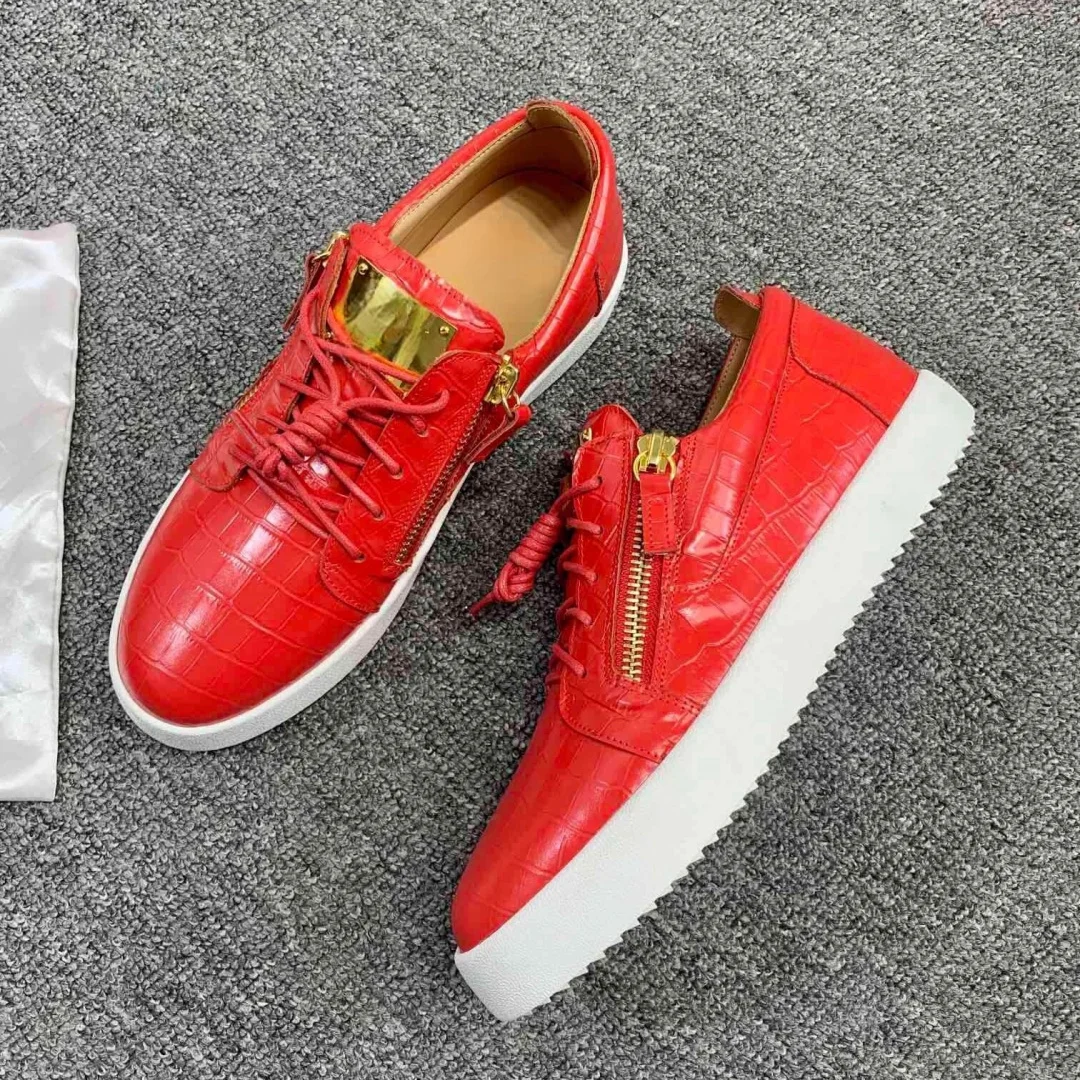 

Top Quality Casual Sneakers for Men Brand Designer Women Tennis shoes Luxury Genuine Leather GZ Loafers Sports shoes 35-48 G0164