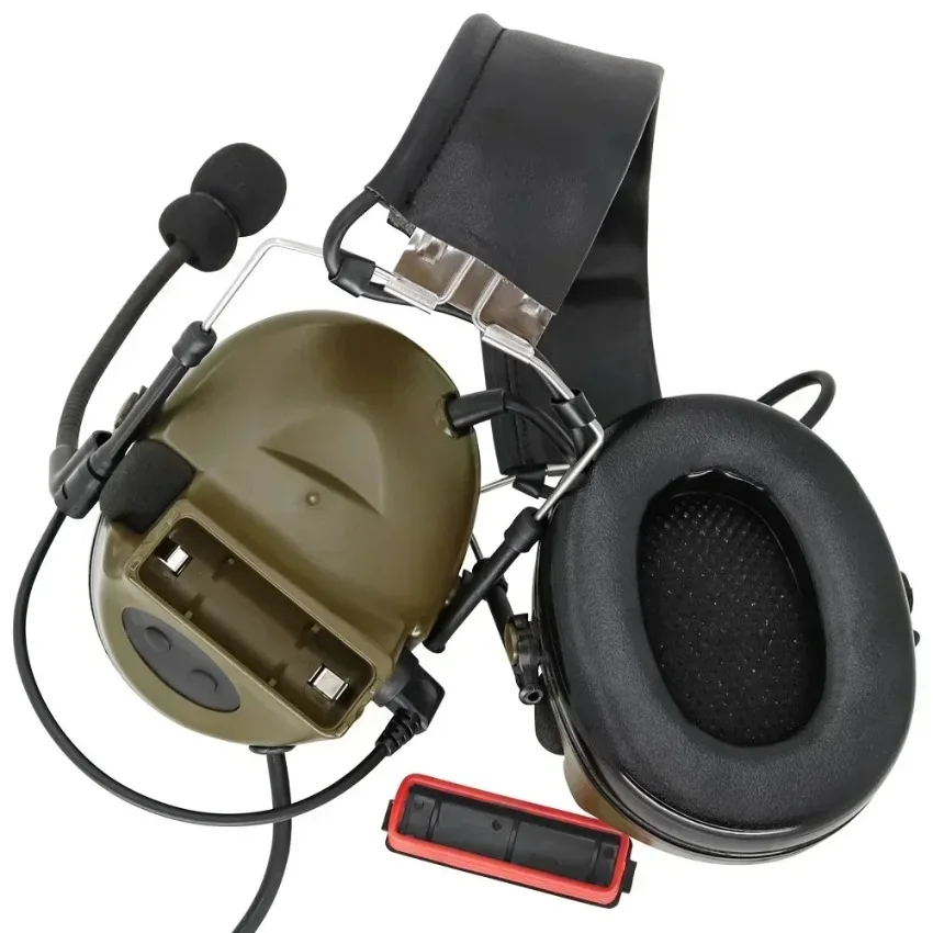 TCIHEADSET Tactical Electronic Airsoft Headset TacticalCII Noise Canceling Pickup Hearing Protection Tactical Headset + U94 PTT