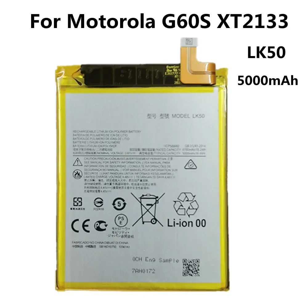 بطارية LK50 عالية الجودة بقدرة 5000 مللي أمبير في الساعة FFor Motorola Moto G60S XT2133 بطارية هاتف Bateria شحن سريع في المخزون + رقم تتبع